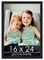 16x24 Slim Profile Black Picture Frame - UV Acrylic, Foam Board Backing, Hanging Hardware